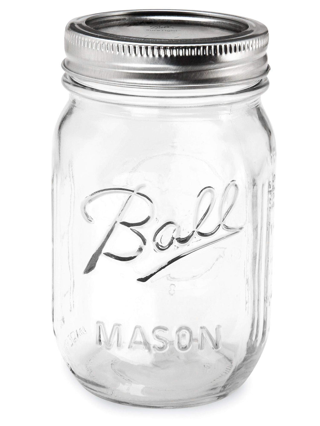 16 oz Regular Mouth Mason Jar with Lids and Bands (12 Units) S958059
