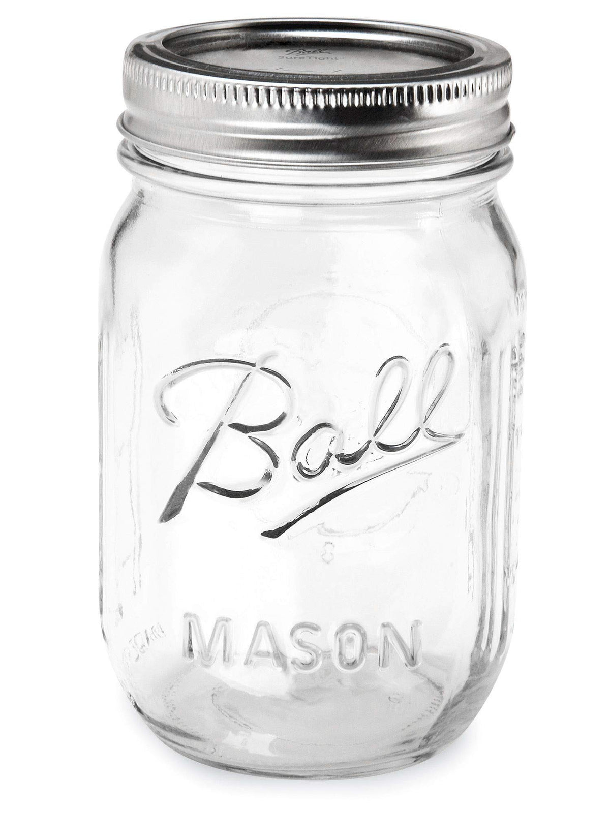 16 oz Regular Mouth Mason Jar with Lids and Bands (12 Units) S958059