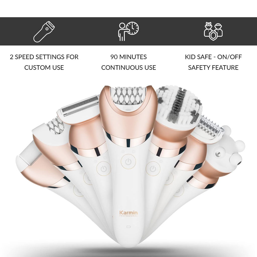 Cordless Waterproof 5 in1 Wet Dry Epilator G67566