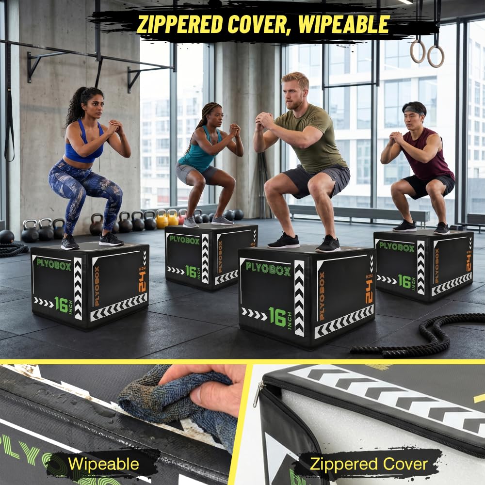 3-in-1 Non-Slip Foam Plyometric Jump Box P581381