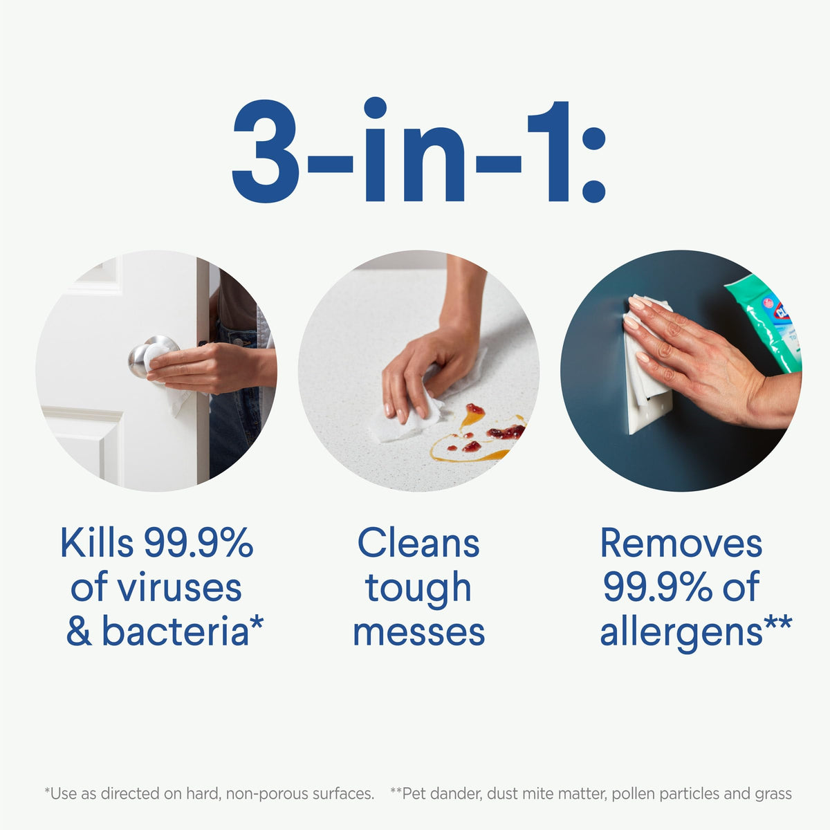 Bleach Free Fresh Scent Disinfecting Wipes 9 Count Pack of 24 R5381