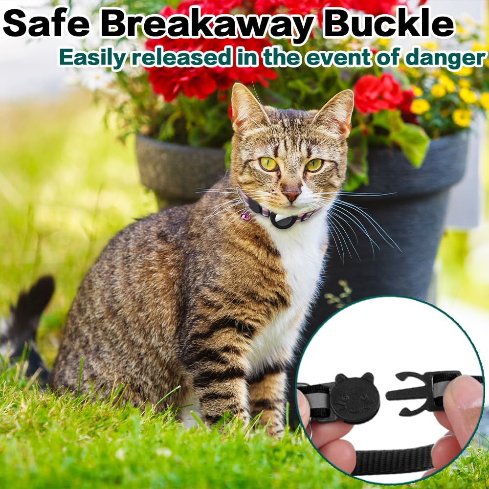 Breakaway Reflective Cat Collar with Air Tag Holder A208449