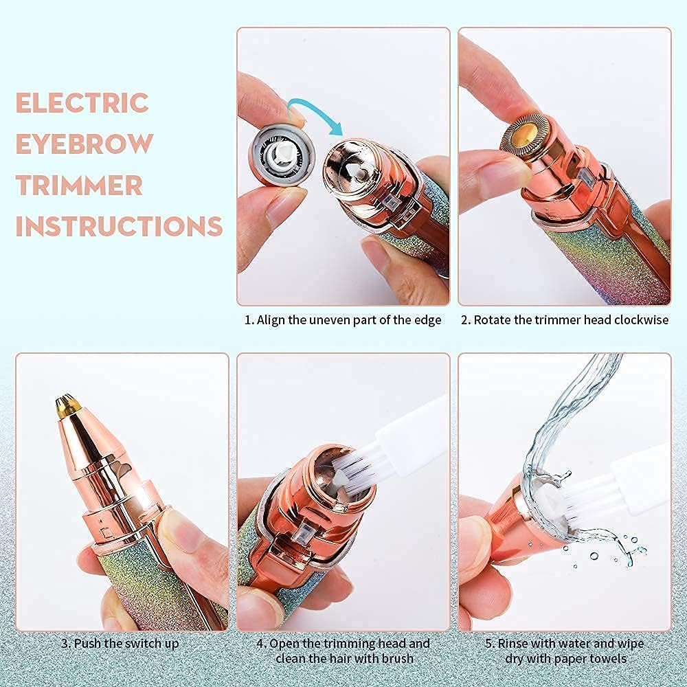 Portable Eyebrow Trimmer Electric Trimmer with Light P394657