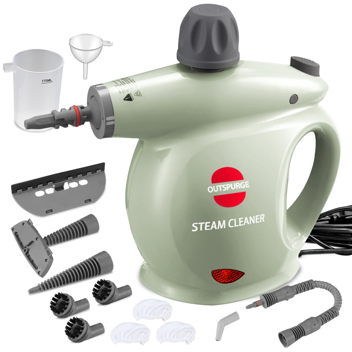Handheld Pressurized Steam Cleaner with 13 Accessories T515500