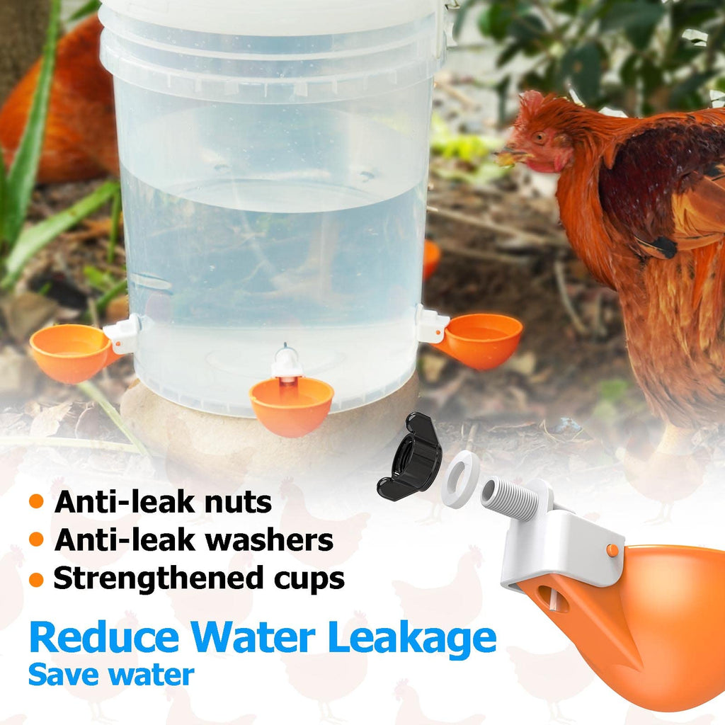 Large Automatic Chicken Waterer Cups with Inserts 5 Pack W205122