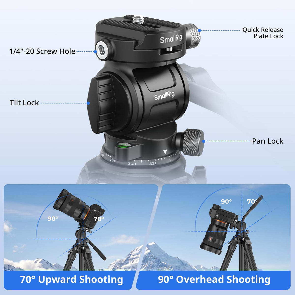 Carbon Fiber Compact Travel Tripod with Fluid Head P709597