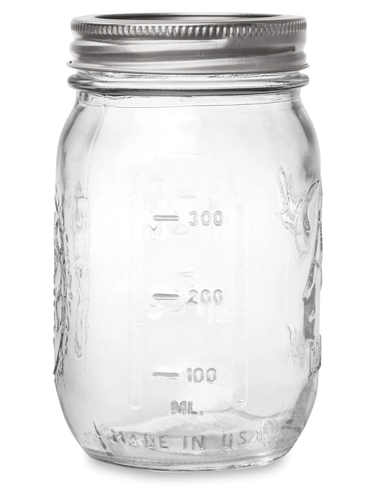 16 oz Regular Mouth Mason Jar with Lids and Bands (12 Units) S958059