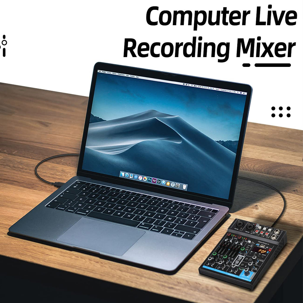 4 Channel USB Audio Mixer with Bluetooth H53769