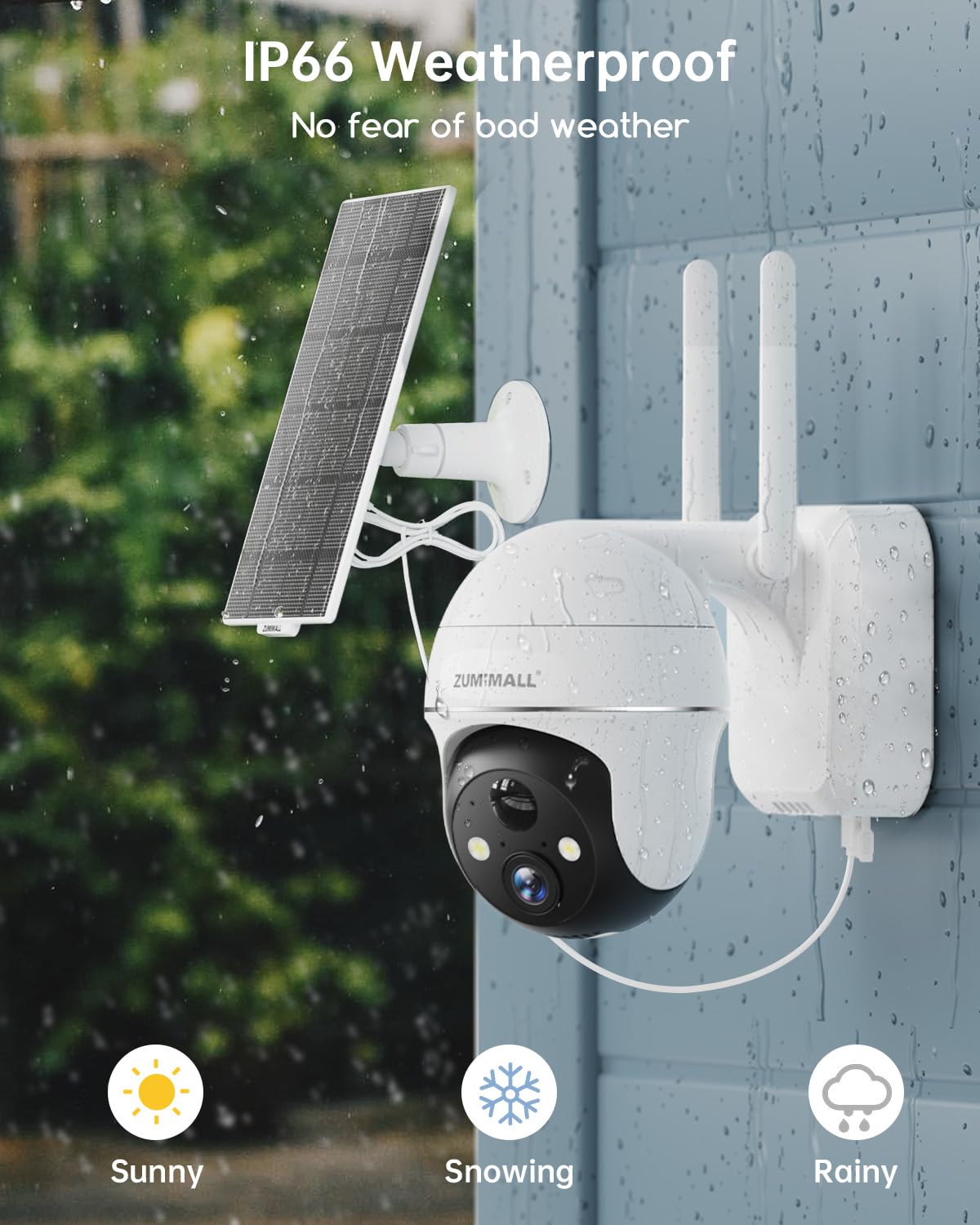 2K Solar Security Cameras Wireless Outdoor 4-Pack M829396