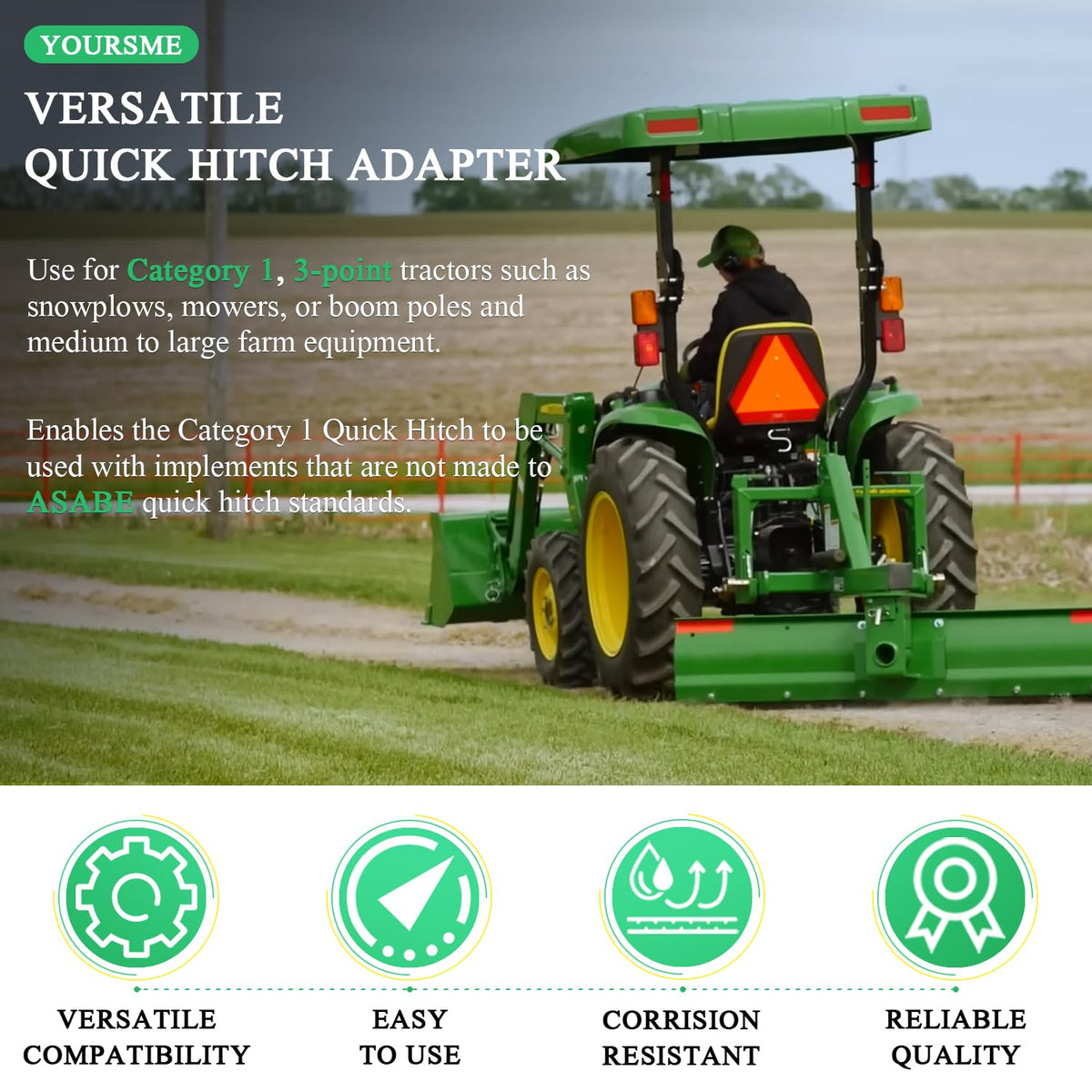 Quick Hitch Adapter with Adapter Sleeve Category 1 F5650