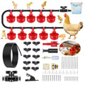 Automatic Chicken Watering System with 10 Red Cups N7556