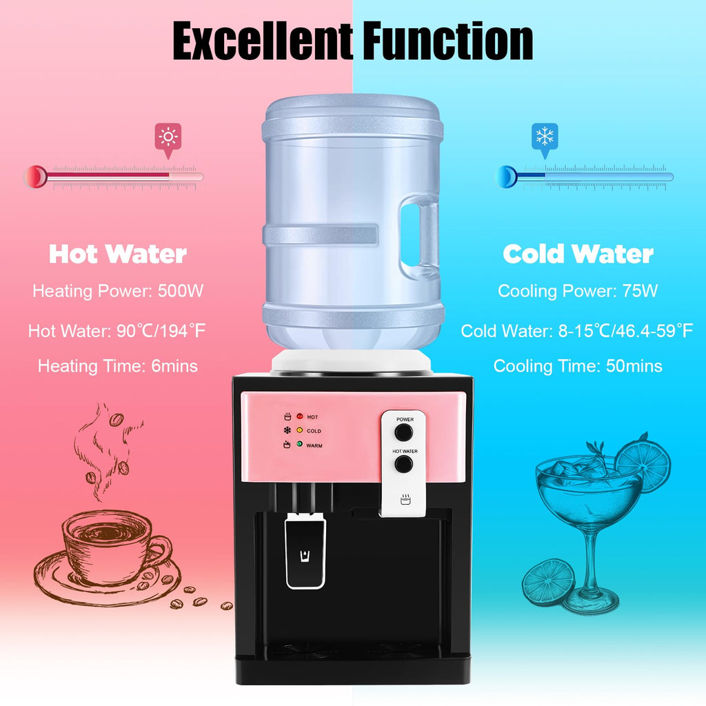 Top Loading Countertop Water Dispenser, 3 Temperature Setting O18140