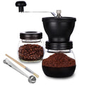 Manual Coffee Grinder with Ceramic Burr and 2 Glass Jars C606