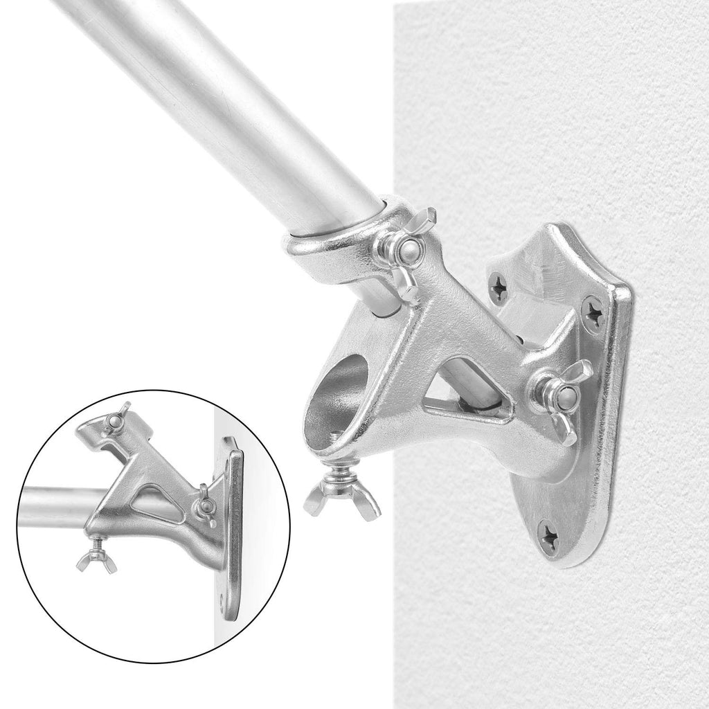 Stainless Steel Heavy Duty Flag Pole Holder Wall Mount Bracket 2 Positions I73252