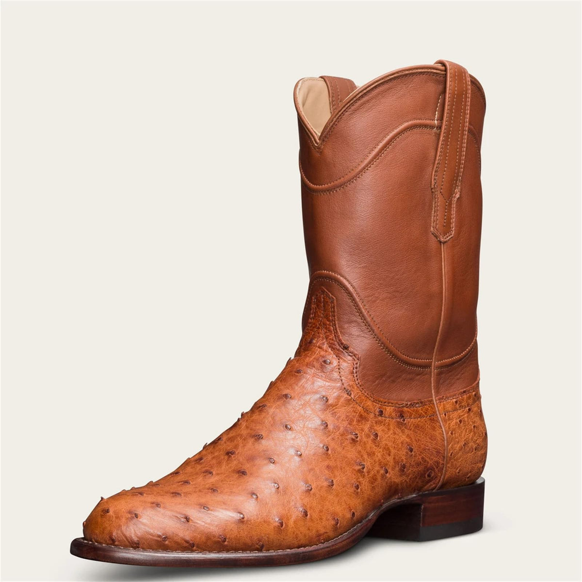 Men's Ostrich Pattern Leather Western Cowboy Boots M54058
