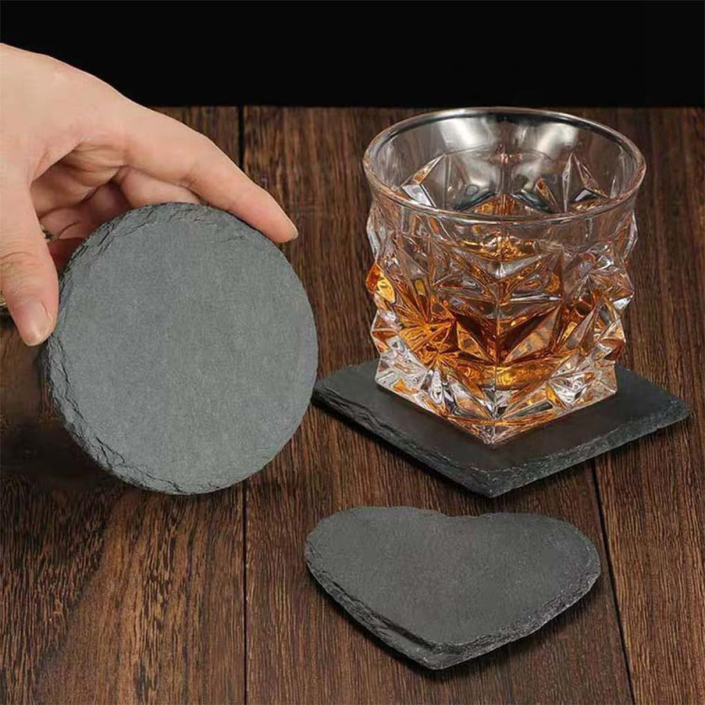 Natural Stone Square Drink Coasters Set A2996