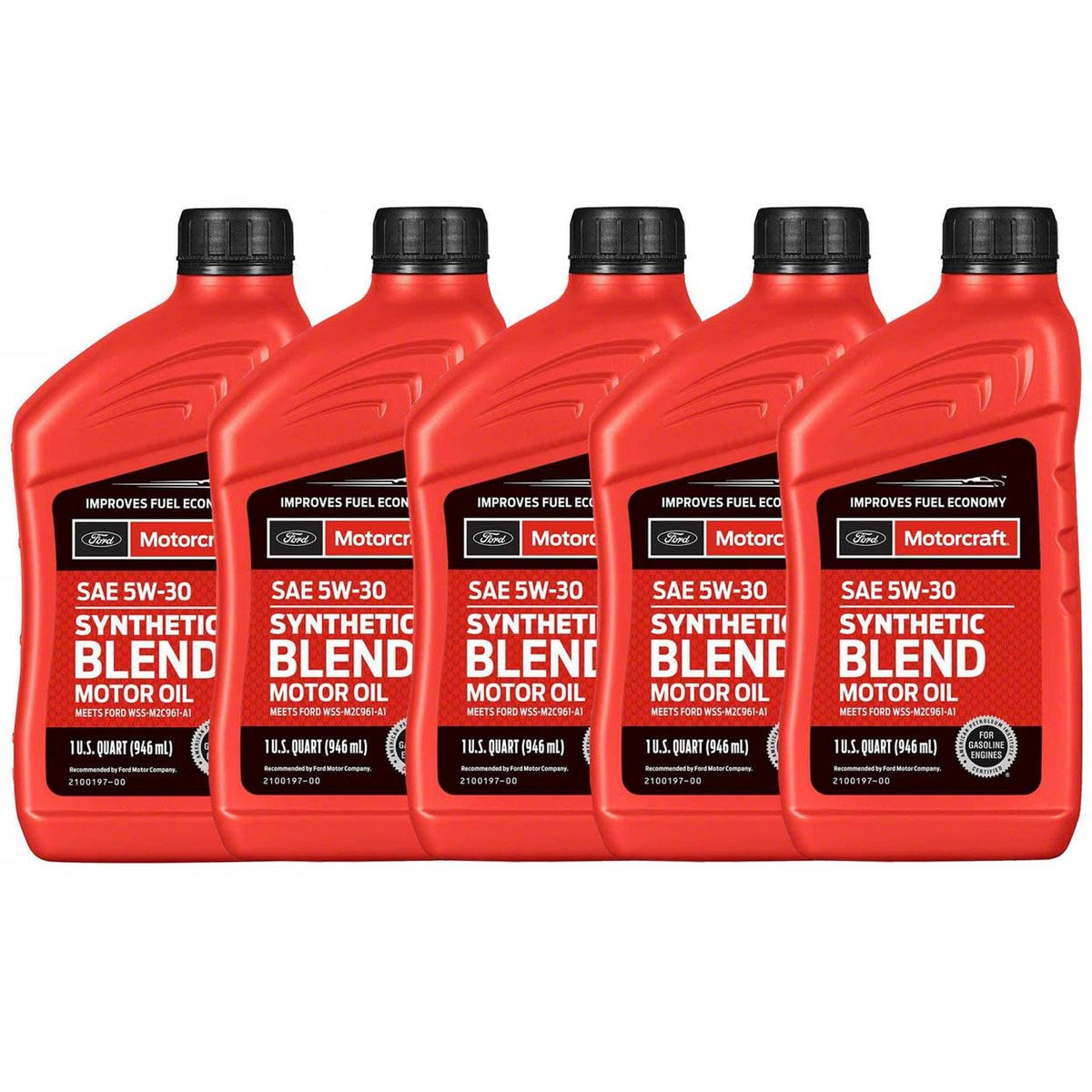 SAE 5W-30 5 Quarts Synthetic Blend Motor Oil M889