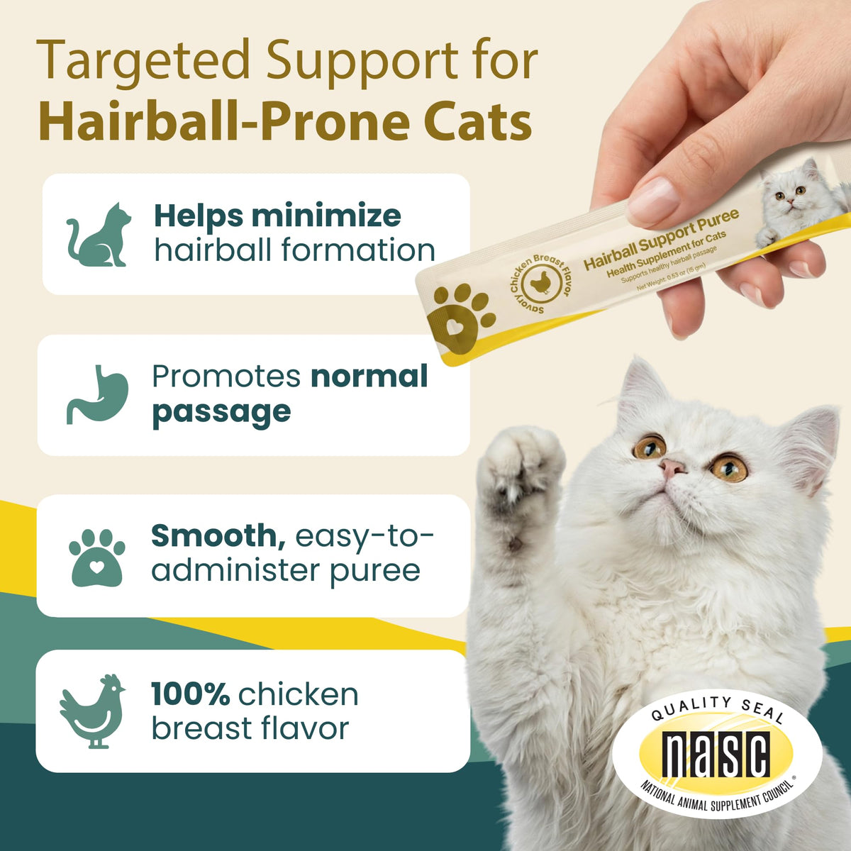 Cat Hairball Support Puree with Pumpkin Powder I521