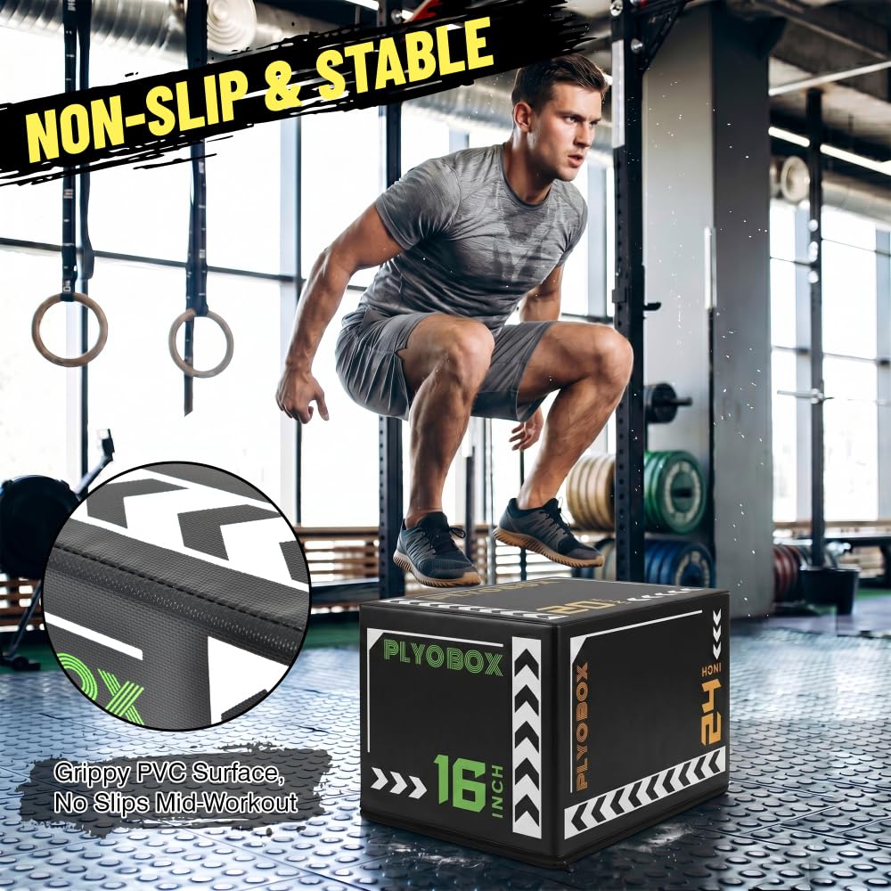 3-in-1 Non-Slip Foam Plyometric Jump Box P581381