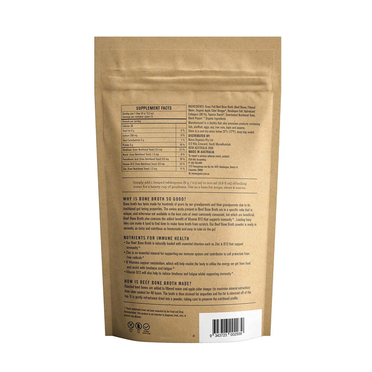 Beef Broth Low Sodium Powder 3.5oz H566161