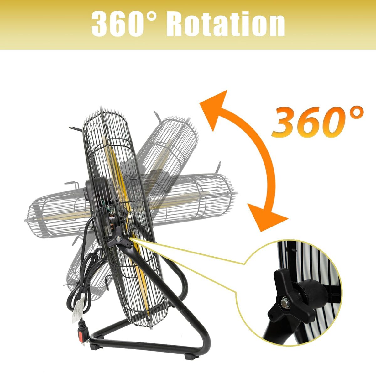 20 Inch 3-Speed High Velocity Floor Fan O899566