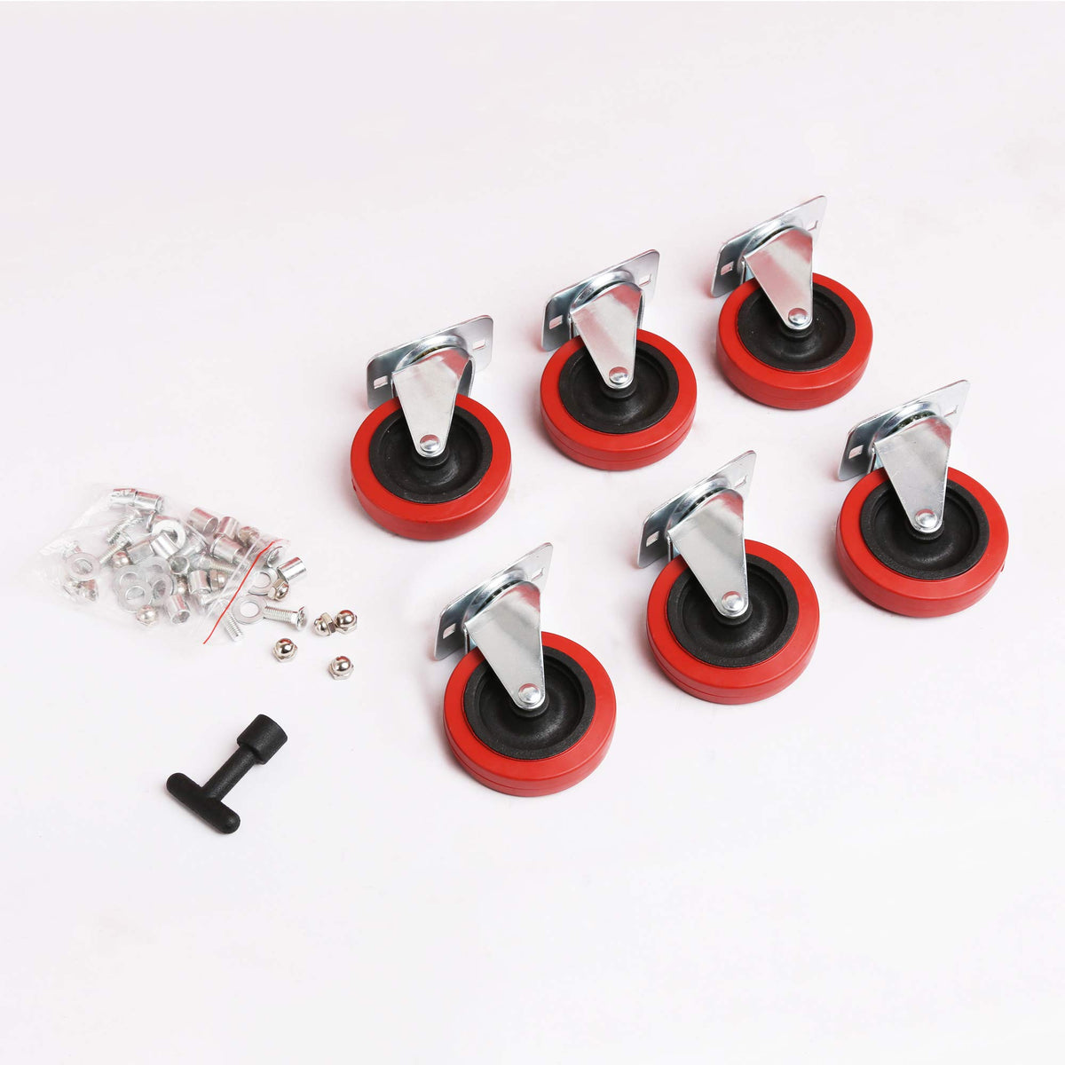 Red 40 Inch Plastic Rolling Creeper R26650
