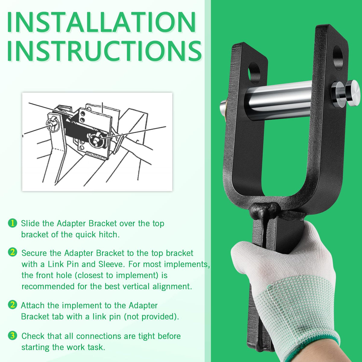 Quick Hitch Adapter with Adapter Sleeve Category 1 F5650