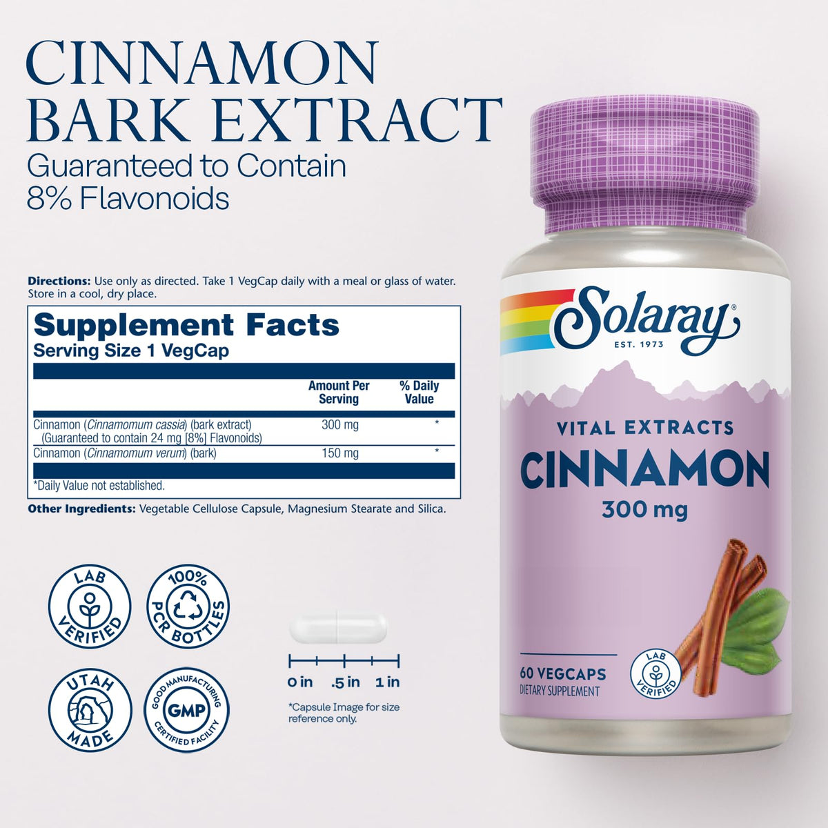 Cinnamon Extract 300 Mg 60 VegCaps R175