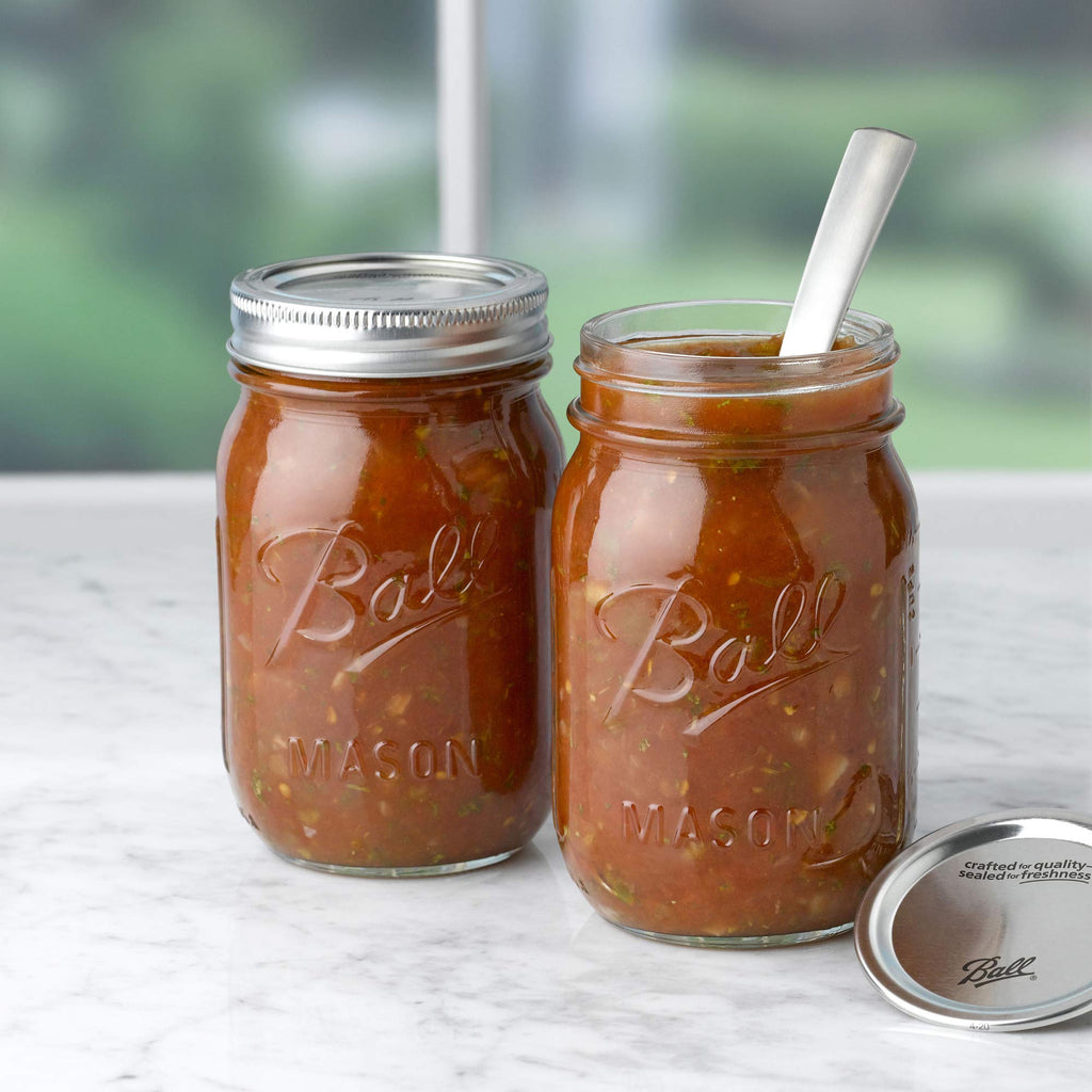 16 oz Regular Mouth Mason Jar with Lids and Bands (12 Units) S958059