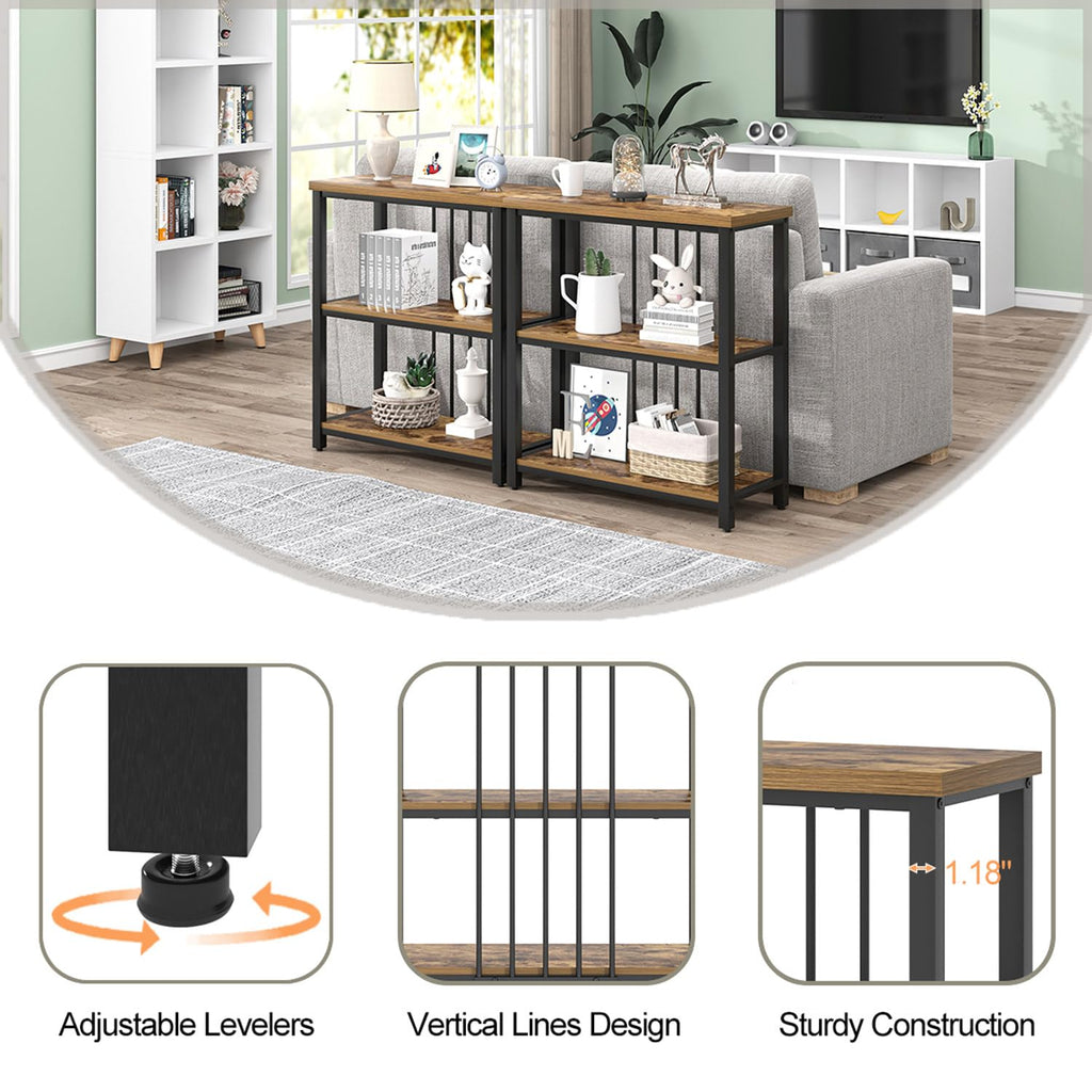 3 Tier Wood and Metal Bookshelf F659500