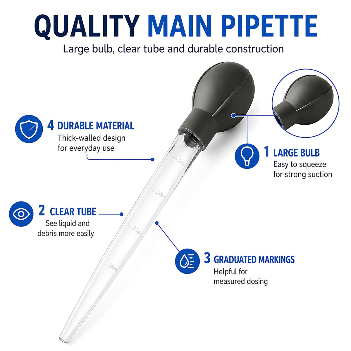 Aquarium Turkey Baster 4-in-1 Spot Cleaner and Coral Feeder 21.6 in K991474