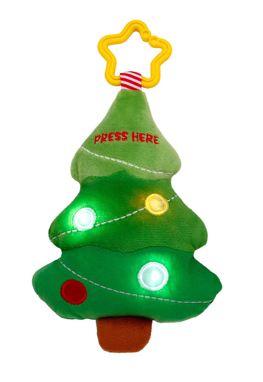 8 inch Musical Light Up Plush Toy with Travel Hook O79849