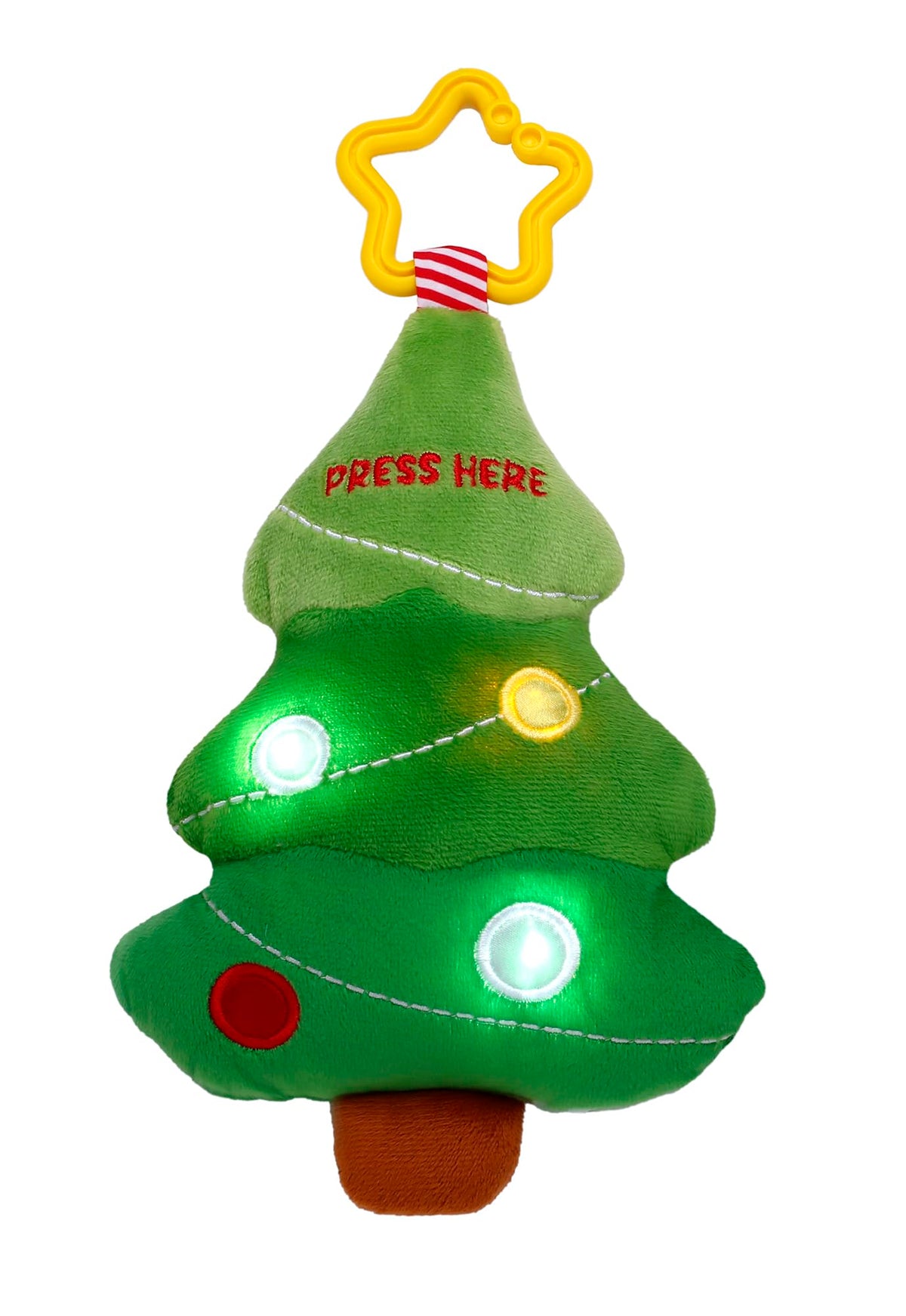 8 inch Musical Light Up Plush Toy with Travel Hook O79849