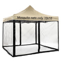 10x10 Black Replacement Mosquito Netting Sidewall Screen with Zipper A27313