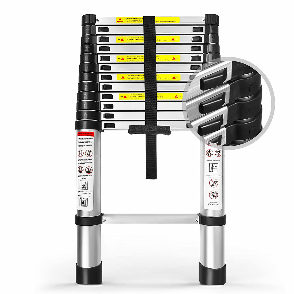 12.5FT Aluminum Telescoping Ladder 330 pounds E154224