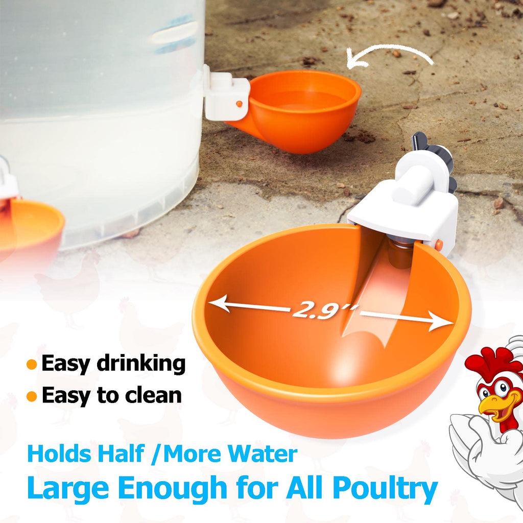 Large Automatic Chicken Waterer Cups with Inserts 5 Pack W205122