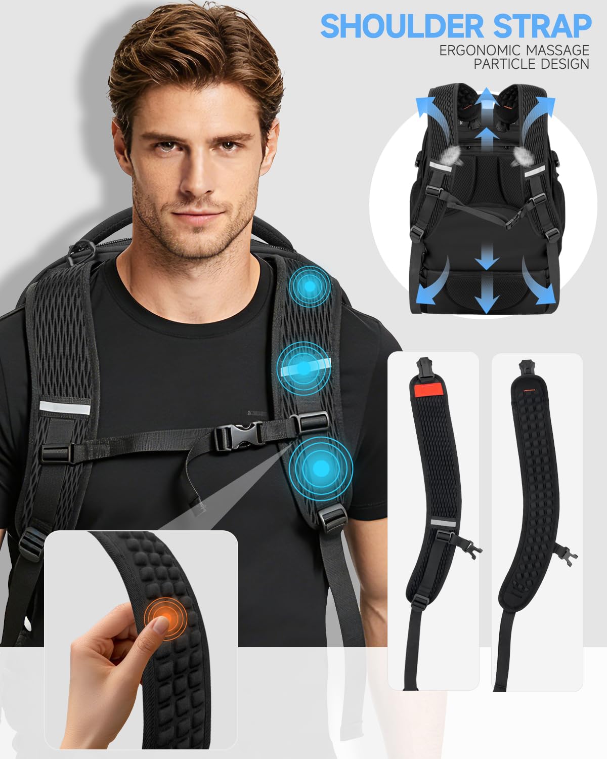2-in-1 Detachable Backpack with Wheels T7000