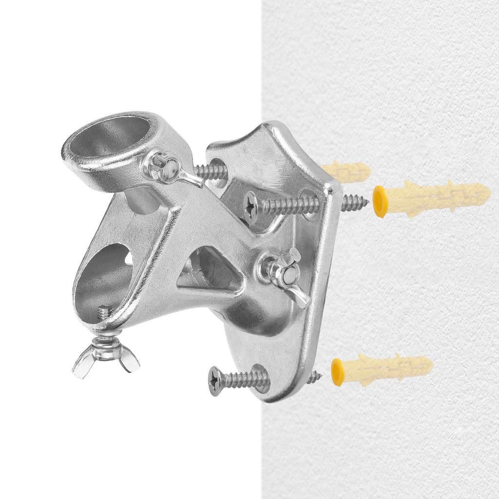 Stainless Steel Heavy Duty Flag Pole Holder Wall Mount Bracket 2 Positions I73252
