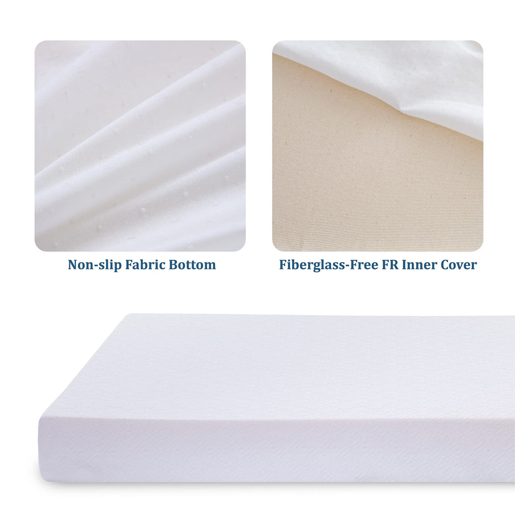 White 5 Inch Twin Memory Foam Mattress S831273