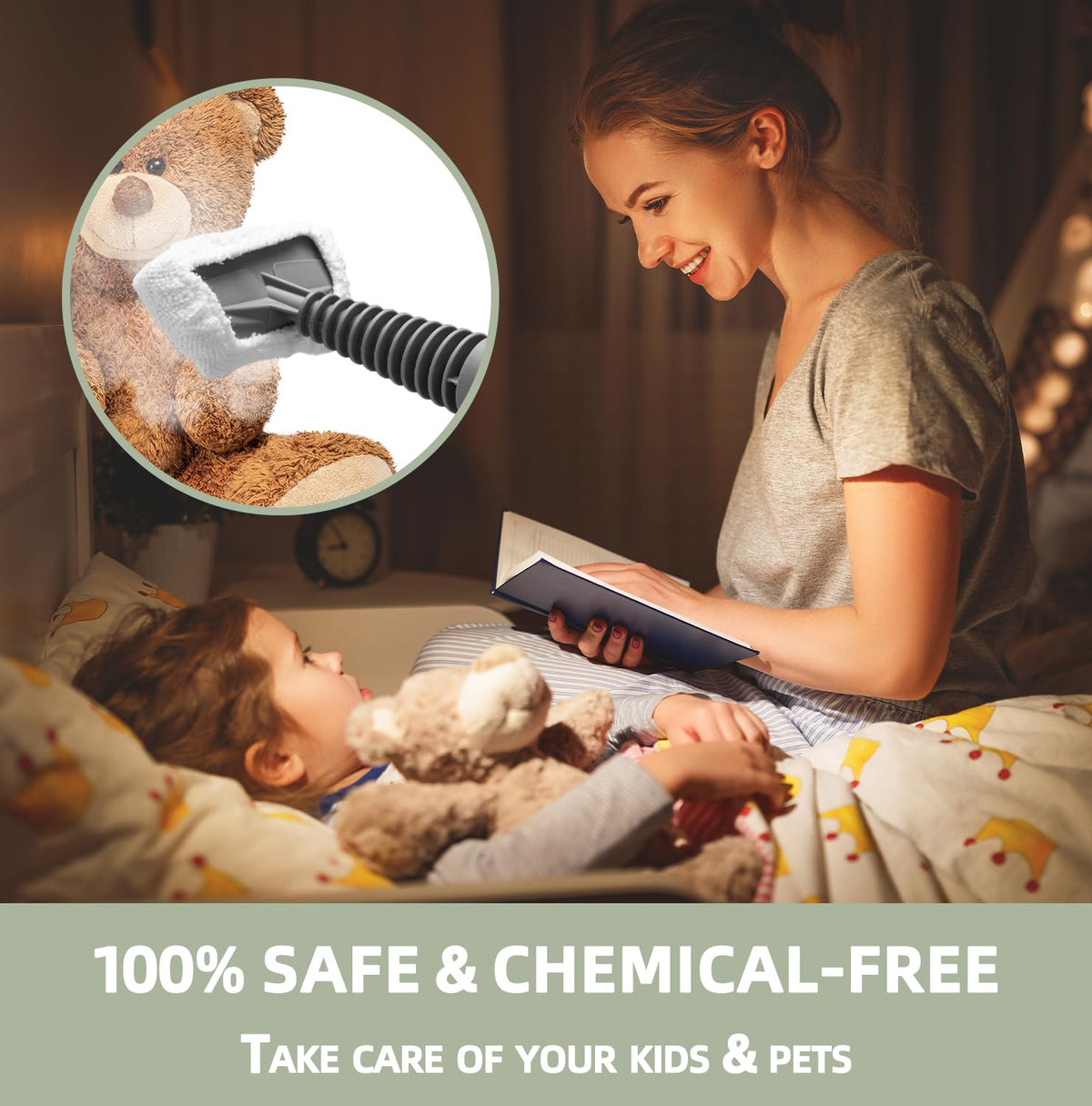 Handheld Pressurized Steam Cleaner with 13 Accessories T515500
