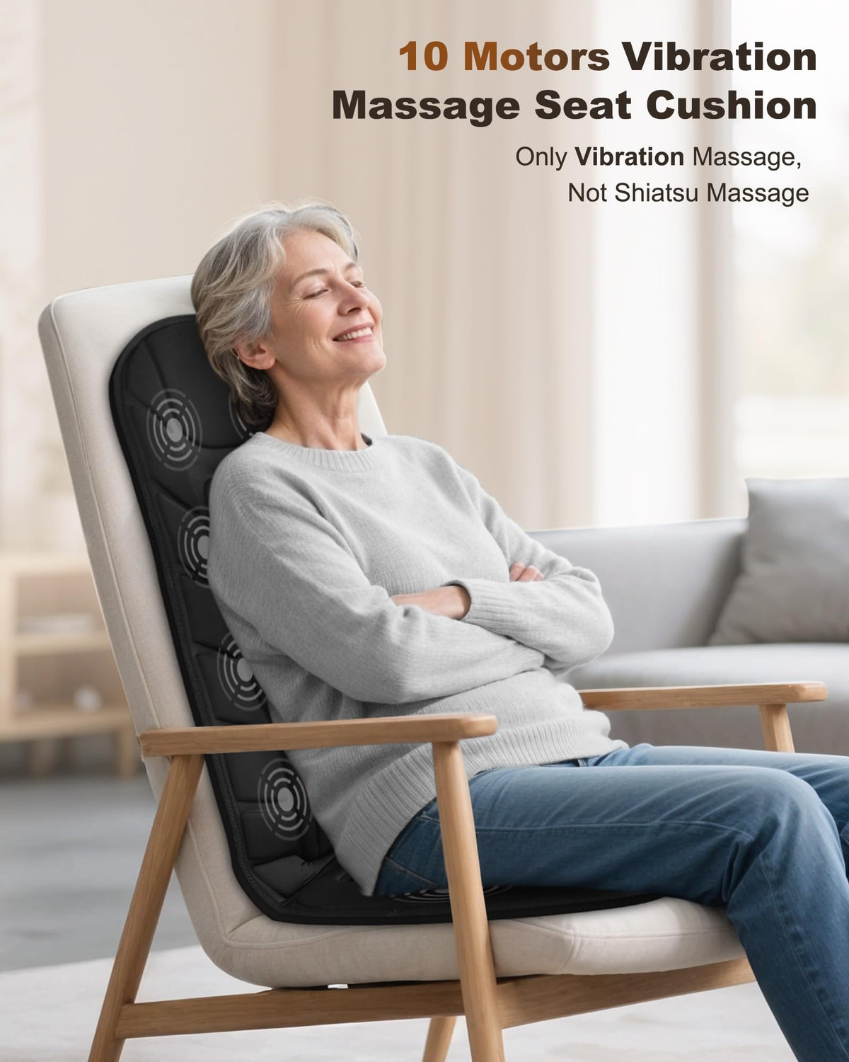 Vibration Back Massage Seat Cushion with Heat M9689