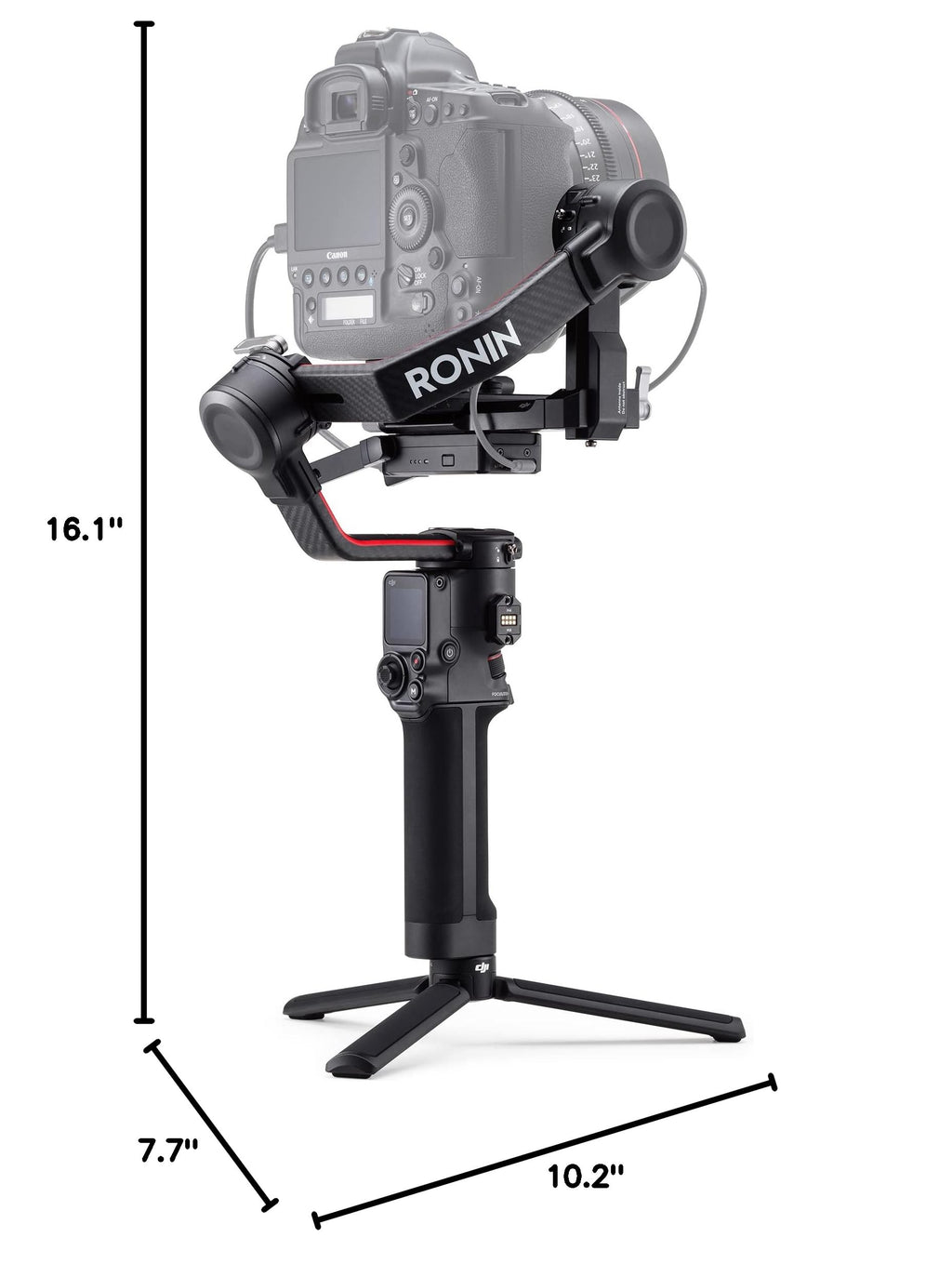 3-Axis Gimbal Stabilizer for DSLR and Mirrorless Cameras, Carbon Fiber, Black F276154