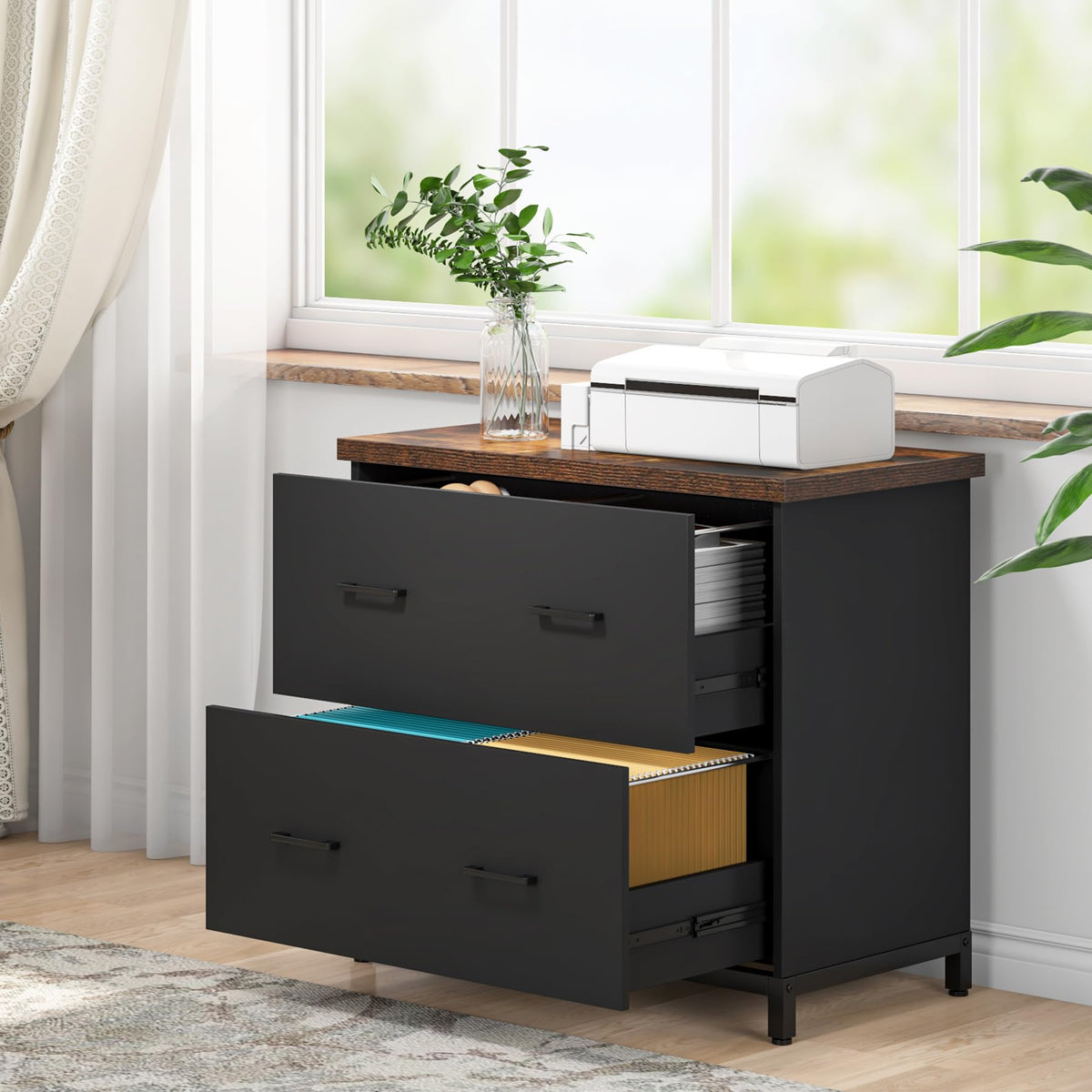 2-Drawer Wood File Cabinet R541