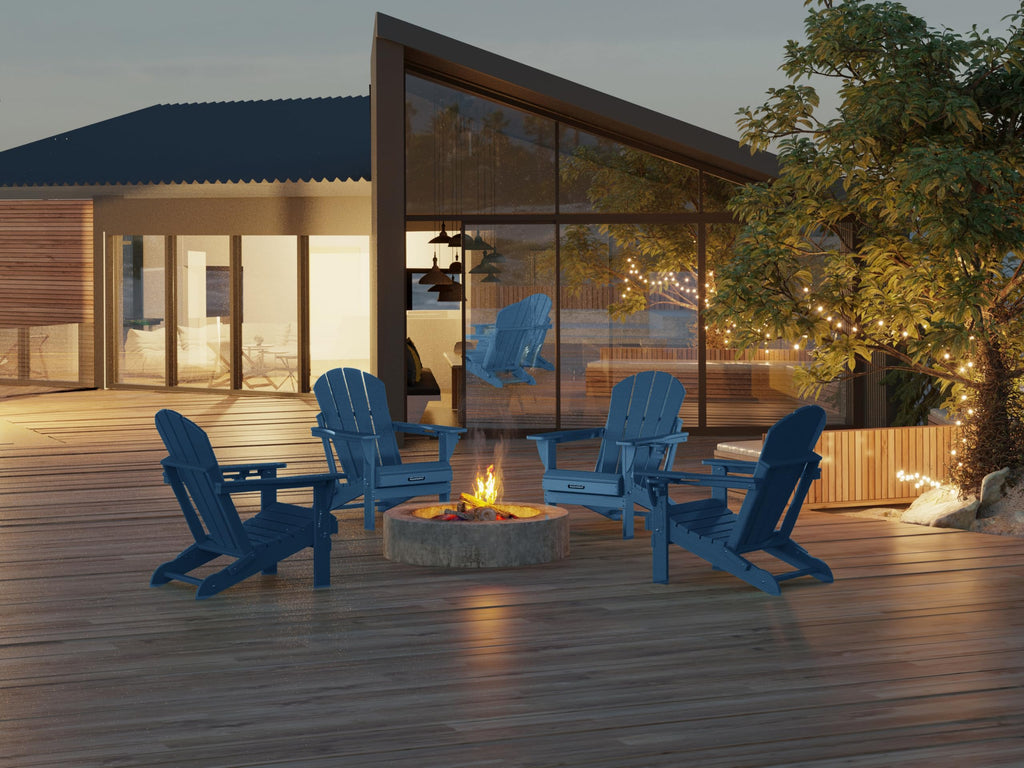 Folding Adirondack Chairs and Table Set A5208