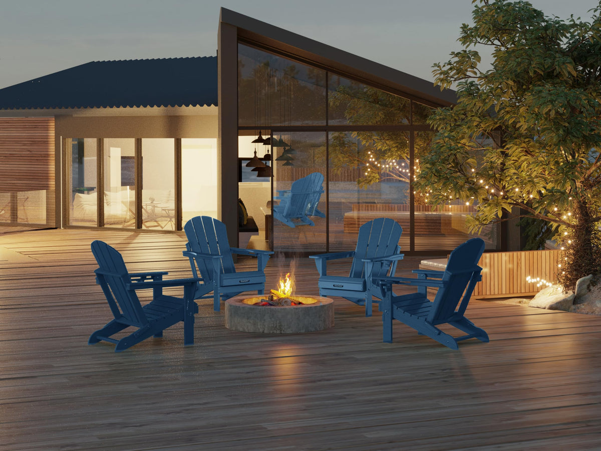 Folding Adirondack Chairs and Table Set A5208