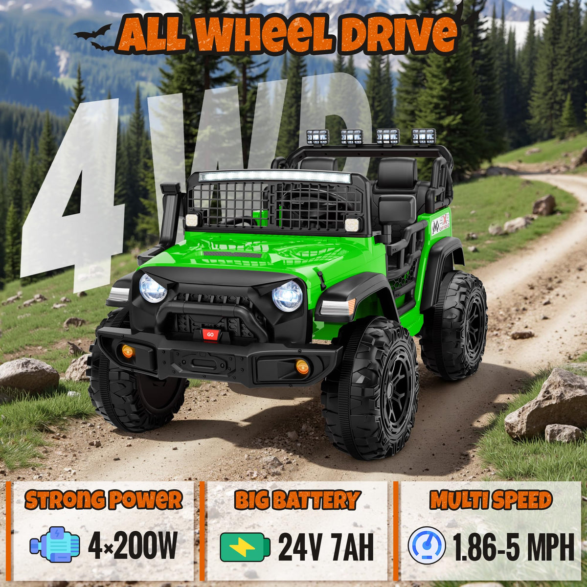 24V 2-Seater Electric Ride On Car Truck with Remote Control X98533