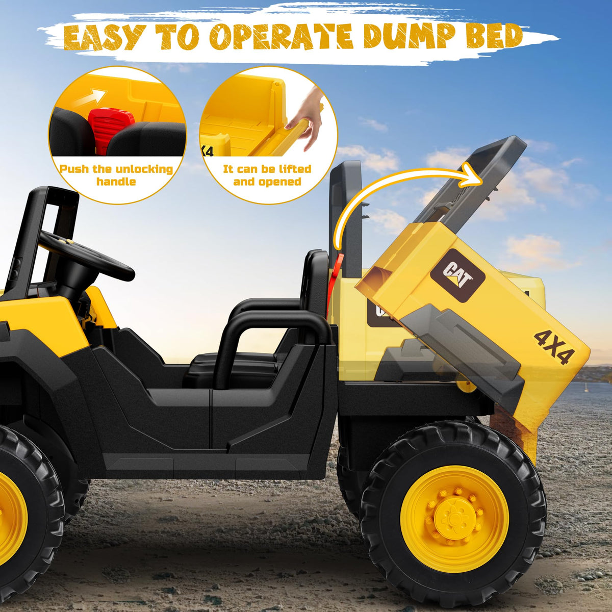 24V Ride On Toy with Dump Bed and Shovel I3545