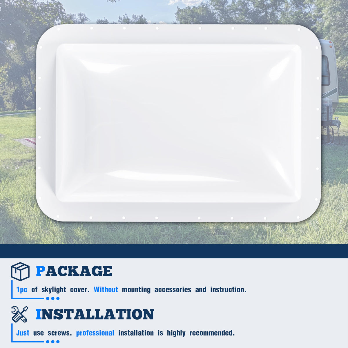 17-7/8" x 25-3/4" RV Skylight Replacement Cover R97941