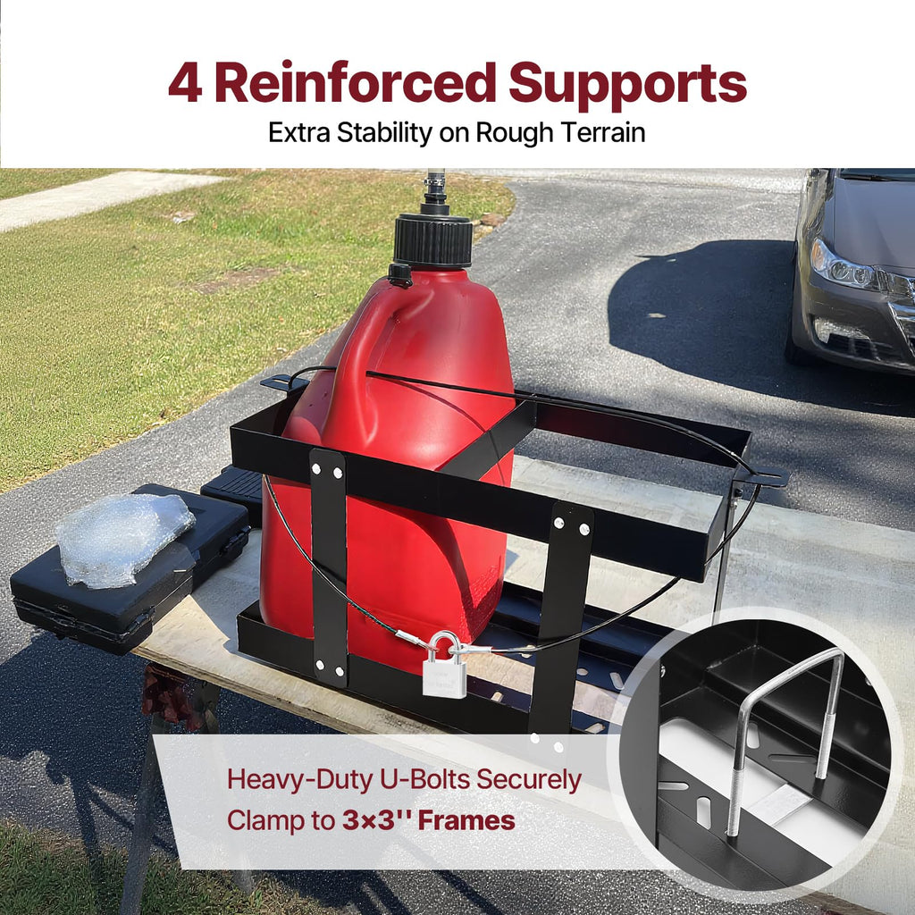 Heavy-Duty Fuel Jug Holder for Two 5 Gallon Gas Cans I19006