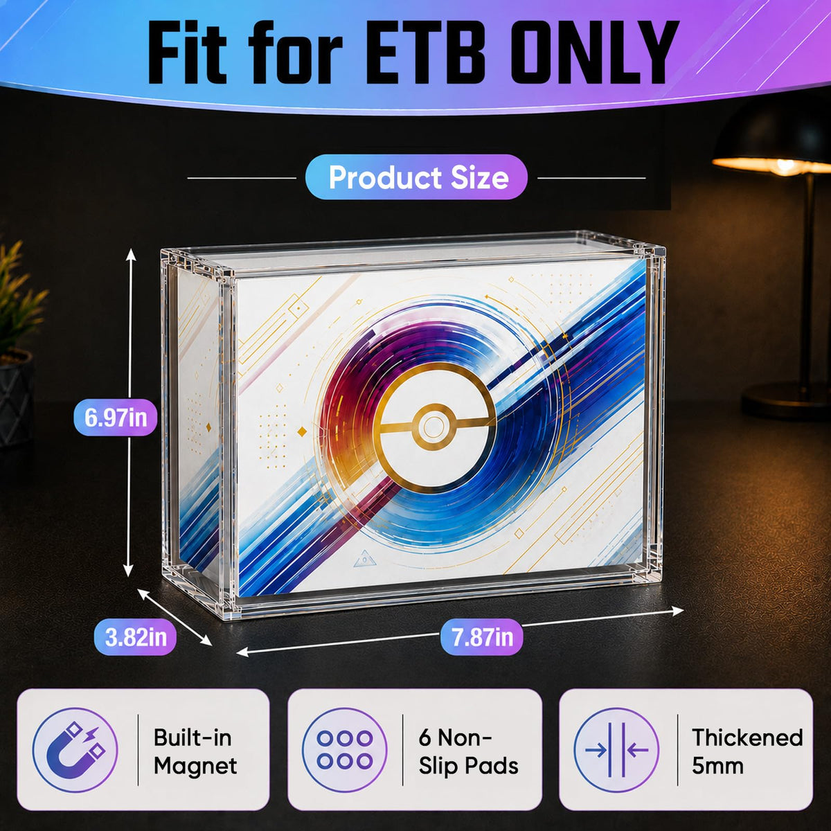 Acrylic Display Case with 6 Magnets Stackable A699